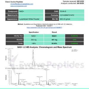 Alternative view of NAD+ 500 mg