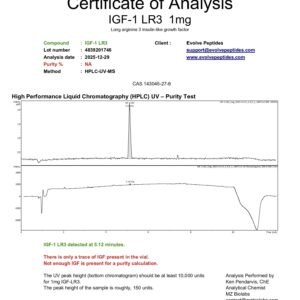 Alternative view of IGF-1 LR3 1 mg