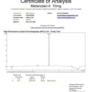 Alternative view of Melanotan 2 (MT2) 10 mg