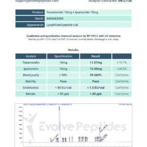 Alternative view of Tesamorelin, Ipamorelin Blend 10+10 mg