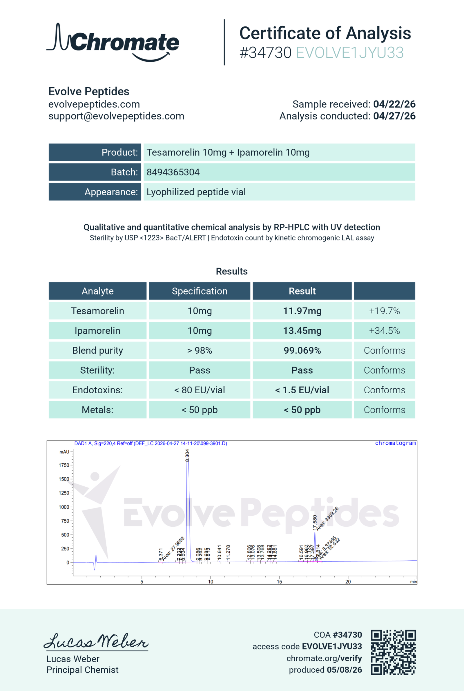 Tesamorelin, Ipamorelin Blend 10+10 mg - Image 2